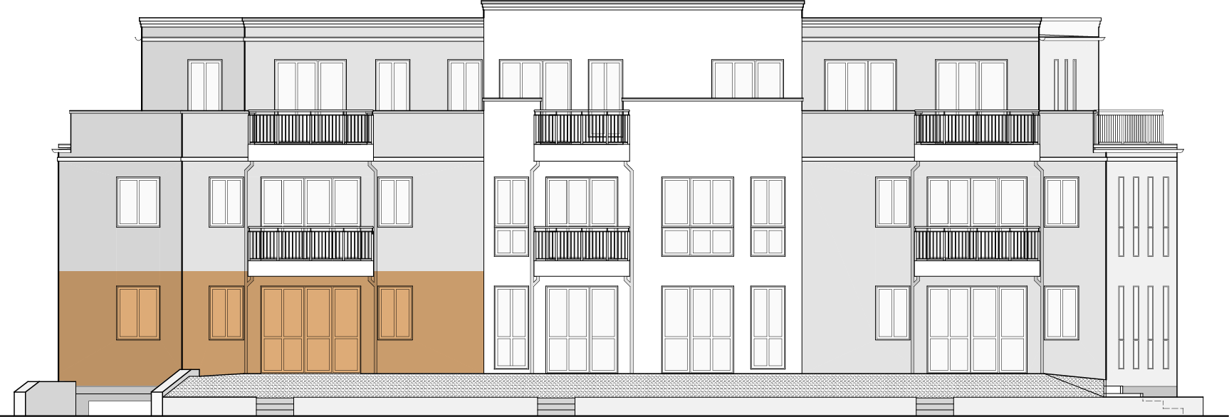 Frontansicht Wohnung 3