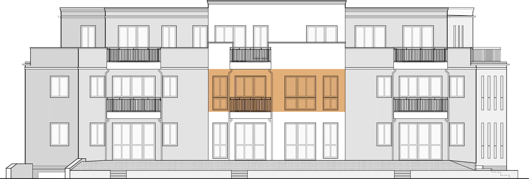 Frontansicht Wohnung 5
